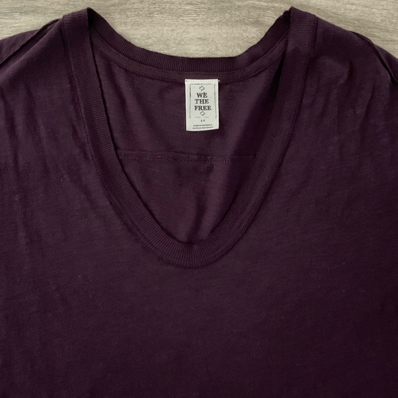 Free People We The Free V- Neck Tee Tunic - Picture 3 of 5